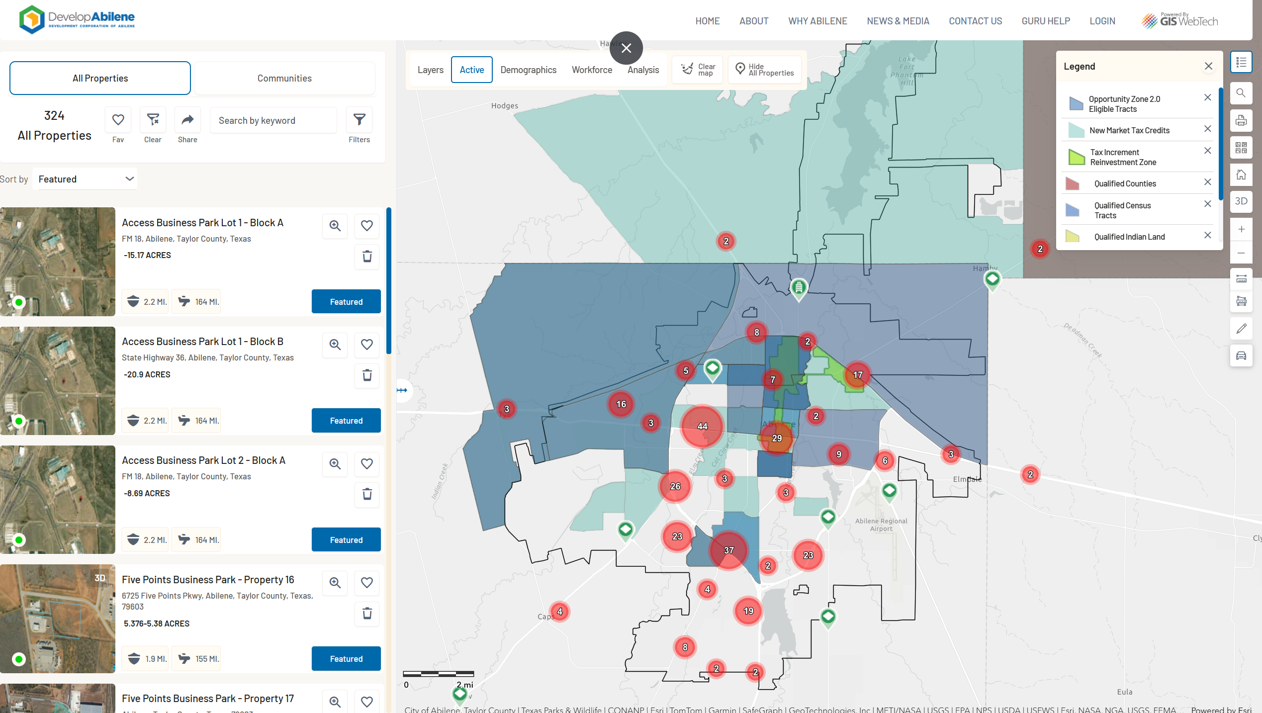 Property layers and supporting information engagement chart